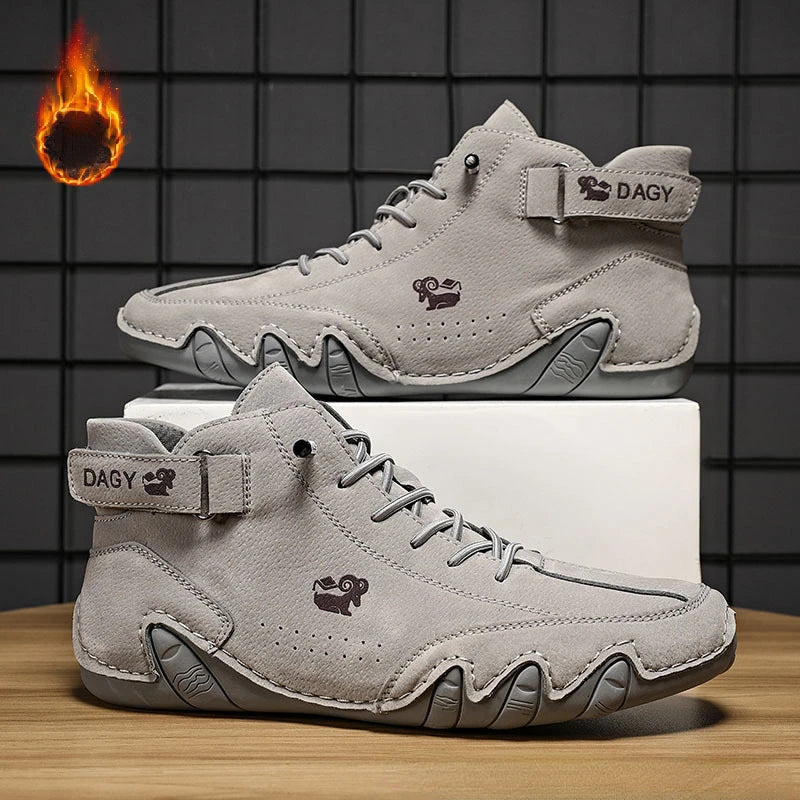 Luxury Women Boots Handmade Leather Men Ankle Boots Fashion Designer Men's Casual Shoes Comfortable Hombres Botas Big Size 35-50